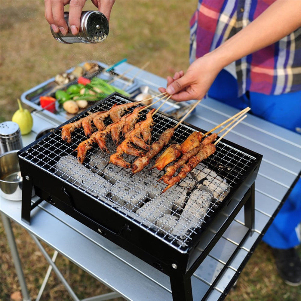 Estufa de Barbacoa Plegable — Ahorra Espacio y Carbón