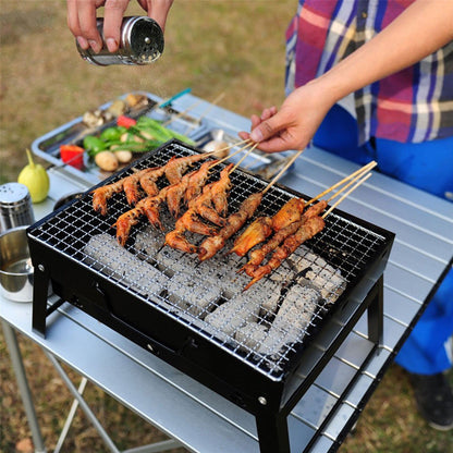 Estufa de Barbacoa Plegable — Ahorra Espacio y Carbón