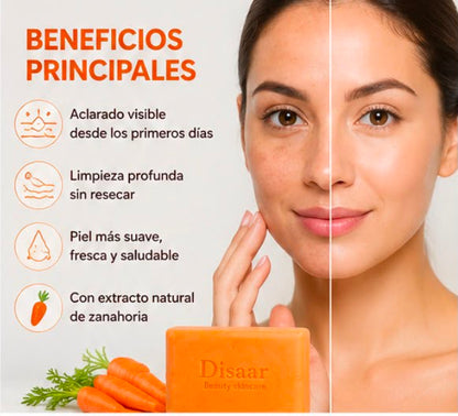 Jabón de Zanahoria Aclarante 200g | Piel Luminosa y Sin Manchas – Resultados en 7 Días