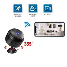 Mini Cámara WiFi de Vigilancia 360° – Visión Nocturna y Alertas al Celular
