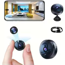 Mini Cámara WiFi de Vigilancia 360° – Visión Nocturna y Alertas al Celular