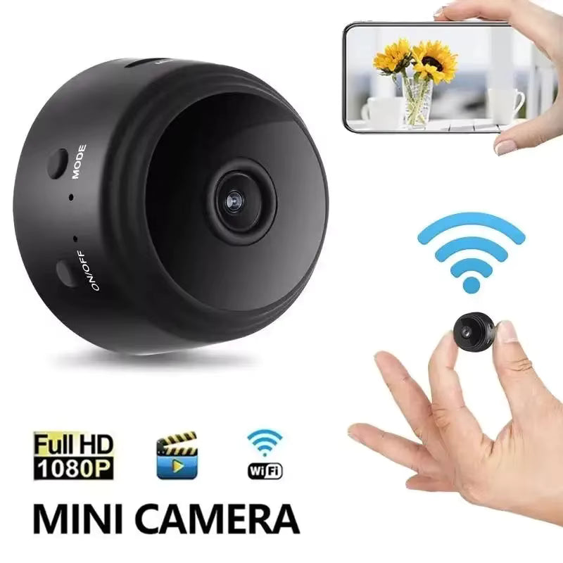 Mini Cámara WiFi de Vigilancia 360° – Visión Nocturna y Alertas al Celular