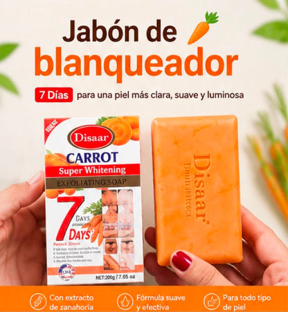 Jabón de Zanahoria Aclarante 200g | Piel Luminosa y Sin Manchas – Resultados en 7 Días